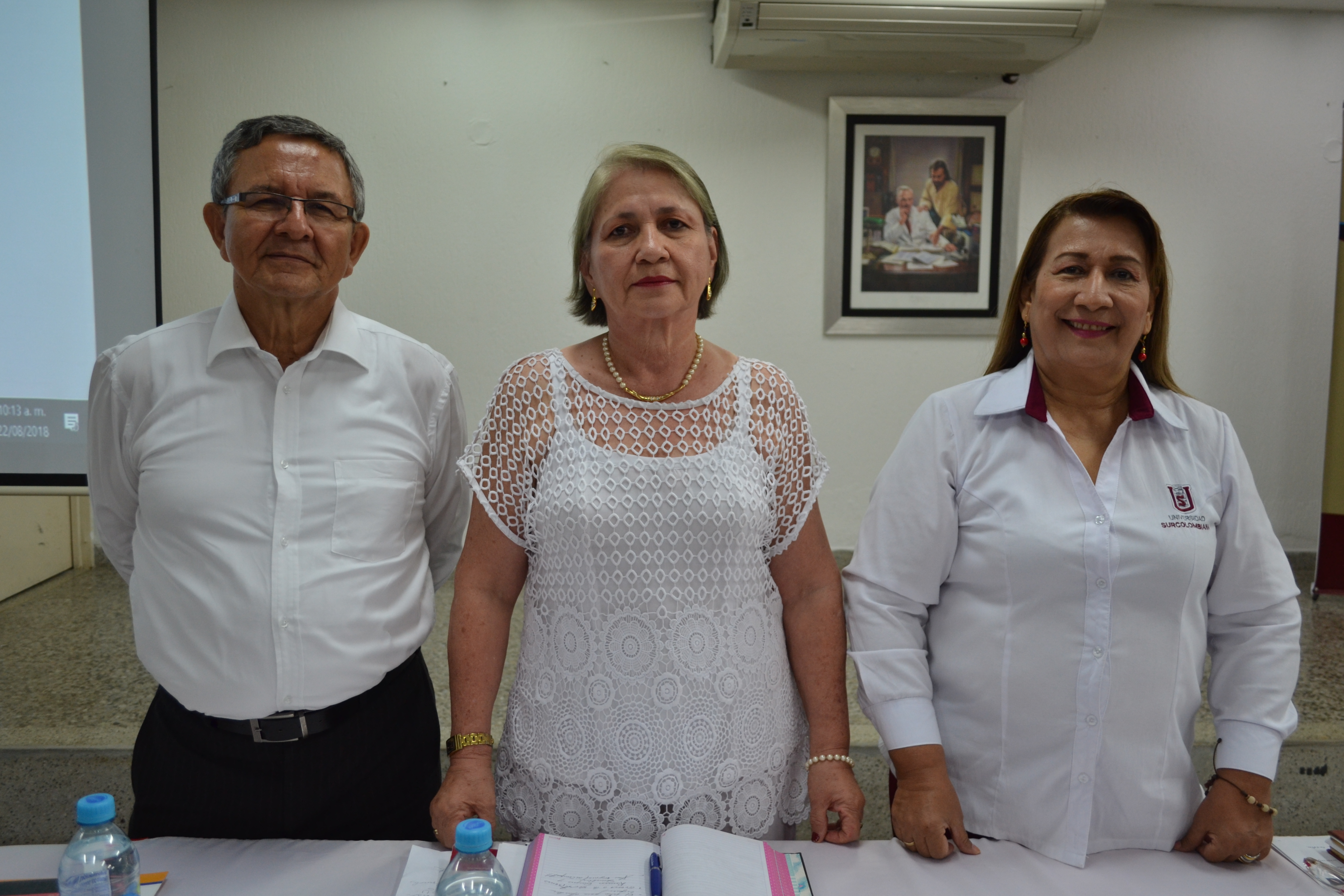 Los aspirantes Alfonso Albarracín, Miryam Lozano y Nidia Guzmán.